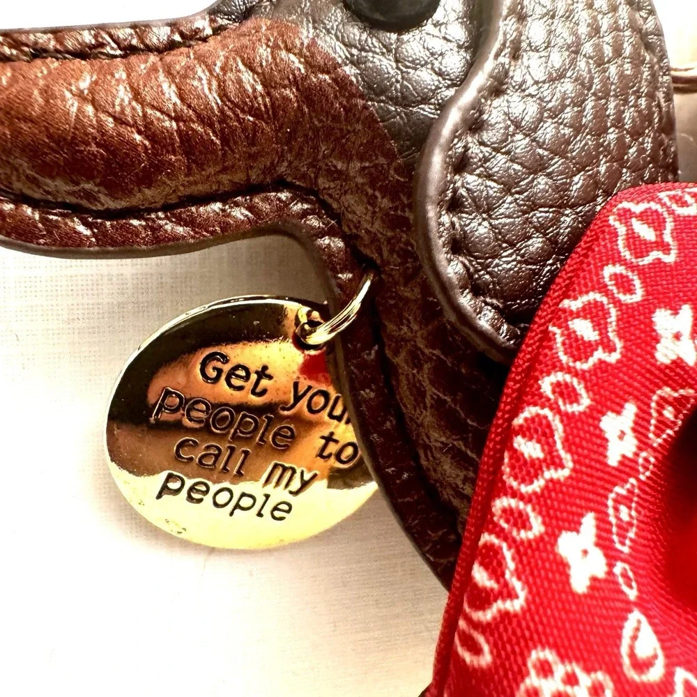Piper K Dachshund Bag‎ Charm Key Chain Dog Bandana Tennis Ball Bling NEW in Box